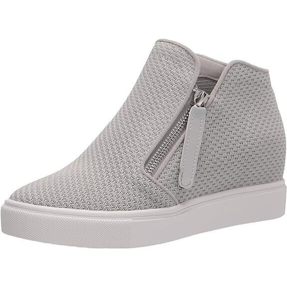 Steve Madden Click Wedge Bootie Women's Zip Up High Top Sneaker Gray Size 8 - Picture 1 of 10